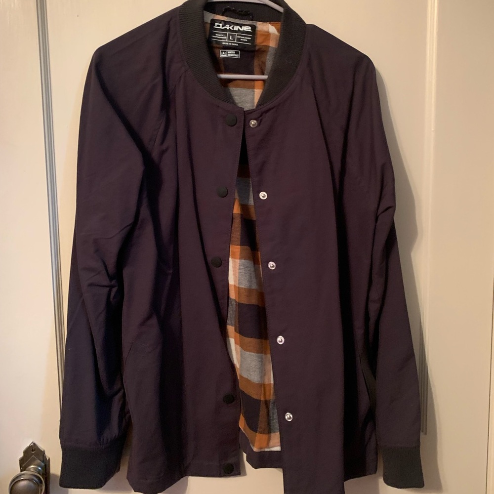 Dakine Luca Bomber Jacket Plaid Insulated Large Water resistant